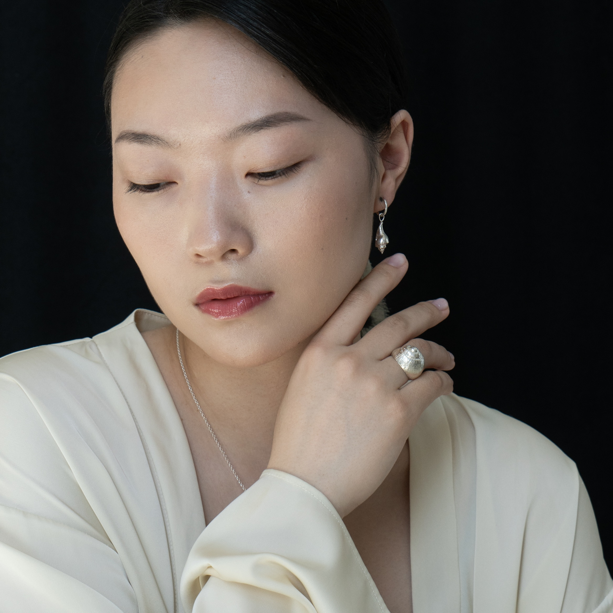 MS. MARBLE серьга Click-S серебро