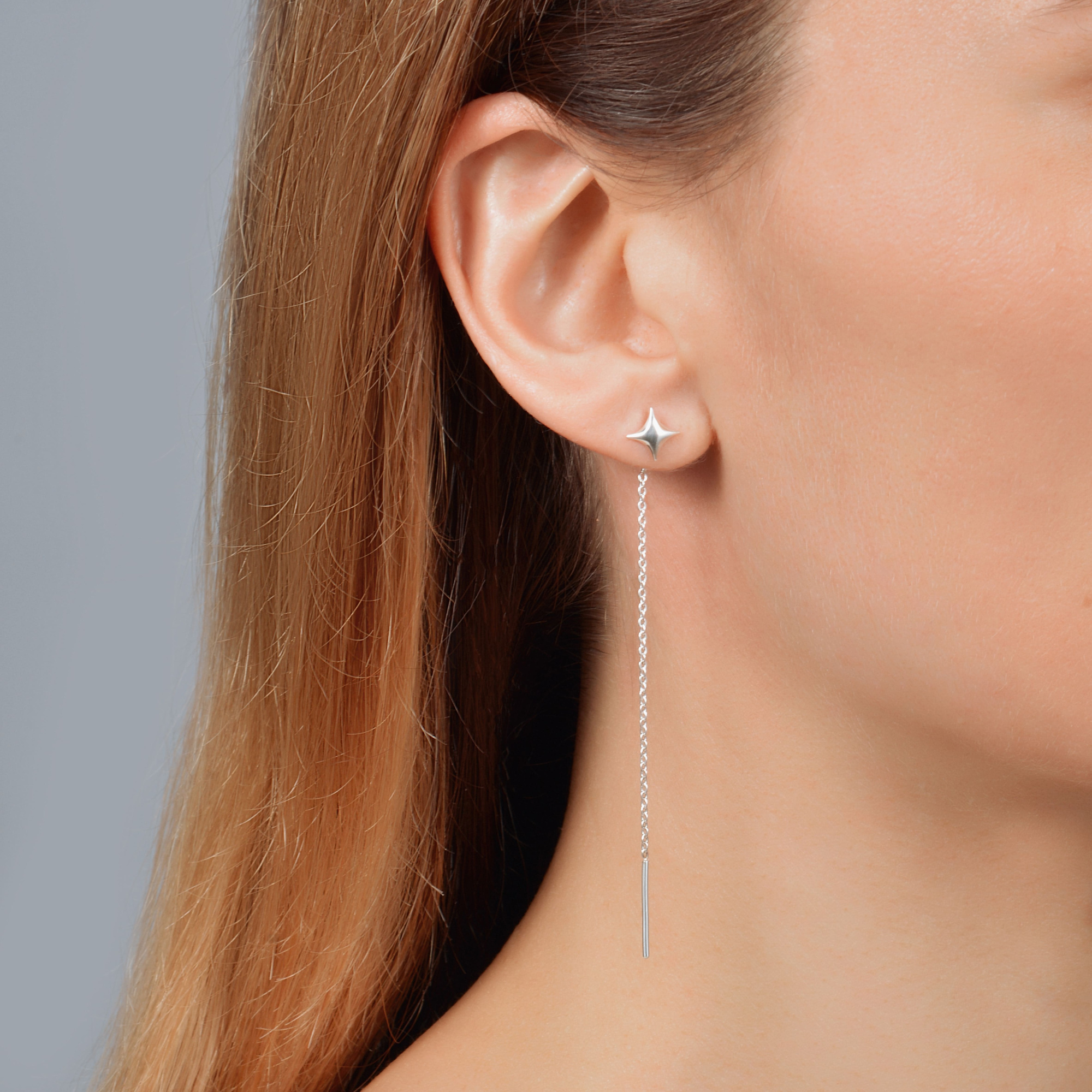 INFANTA Серьги-протяжки Stella 75 серебро