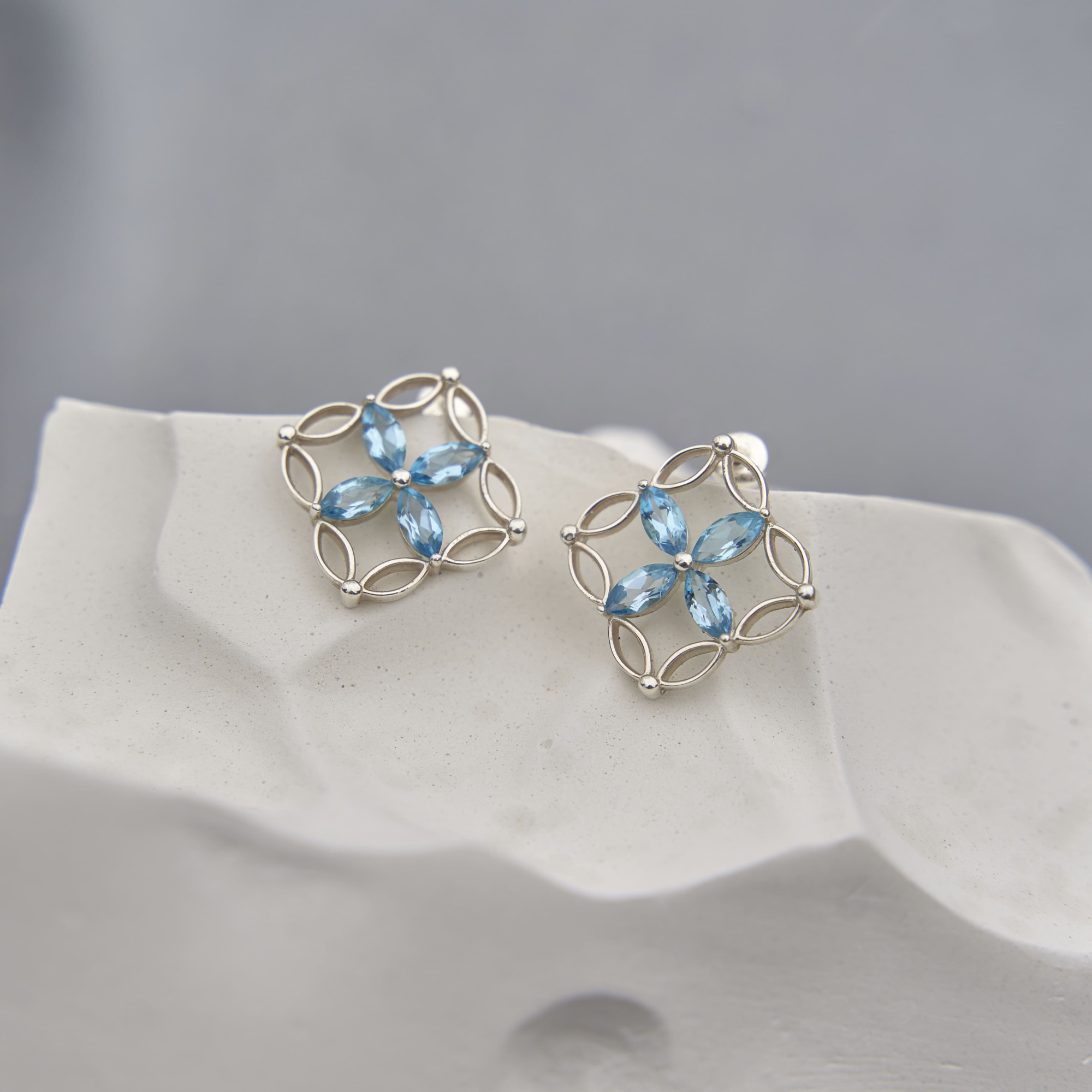 INFANTA Серьги Principessa Marchese с топазами в серебре