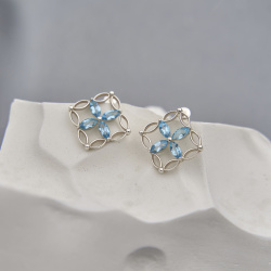 INFANTA Серьги Principessa Marchese с топазами в серебре