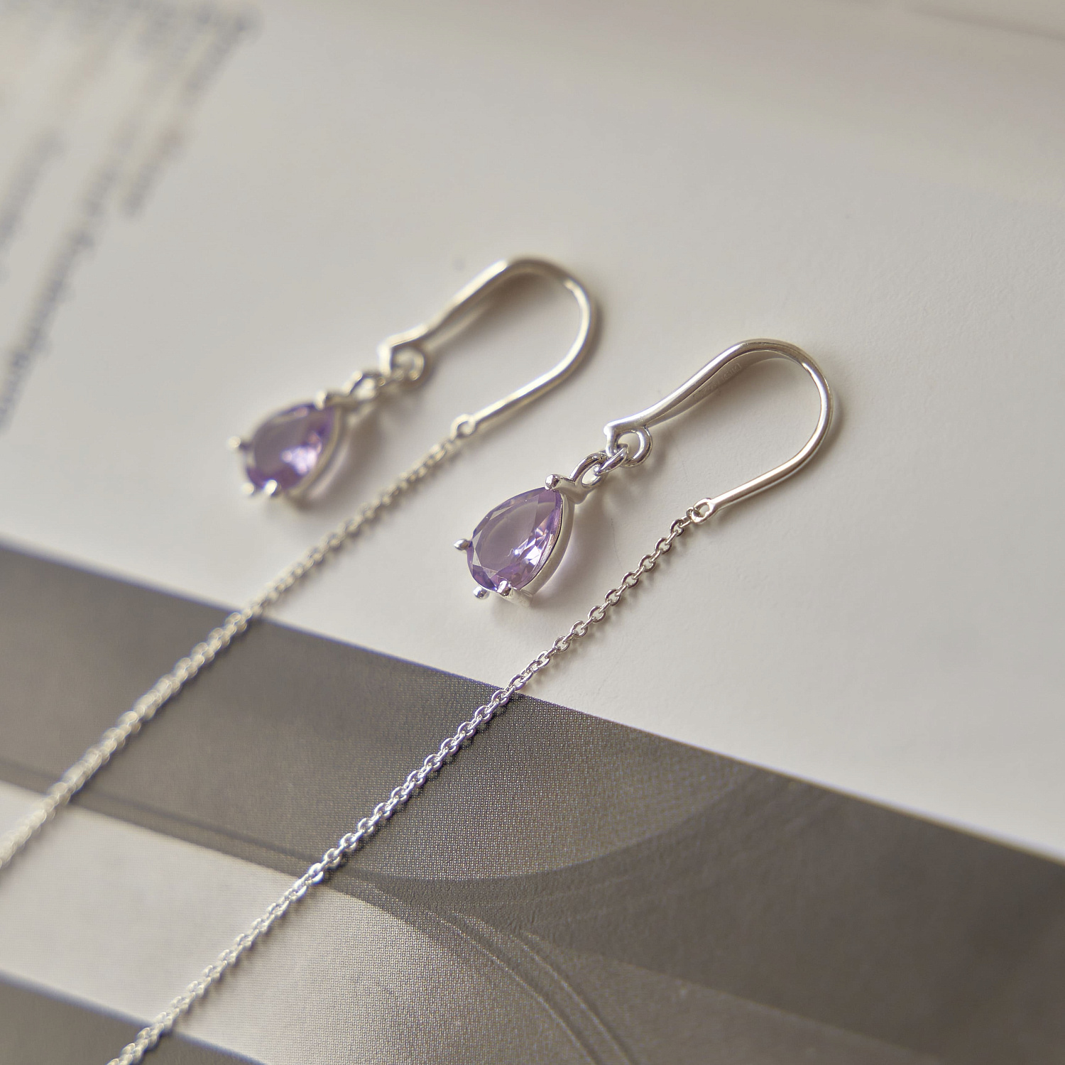 Комплект украшений в подарок. Аметист
