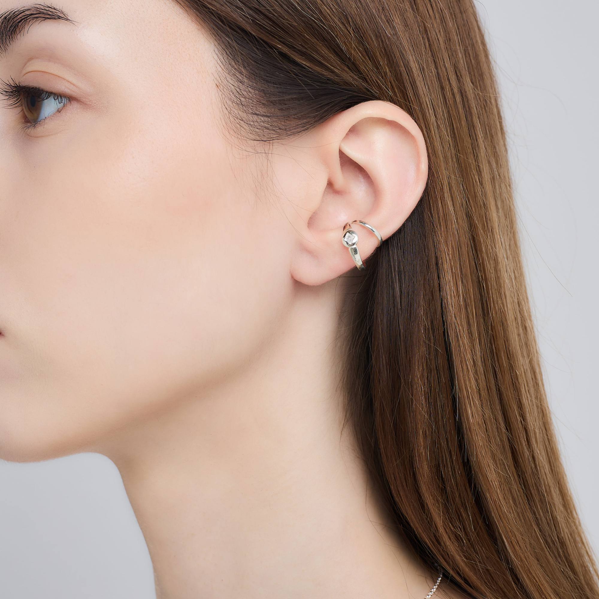 INFANTA Кафф двойной Anello Principessa серебро