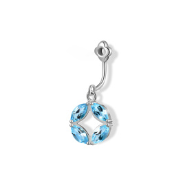 INFANTA Джекет для пусет малый Principessa для серег с топазами маркиз в серебре