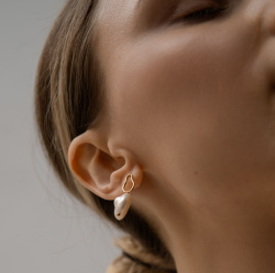 MS. MARBLE серьги Geniality позолота