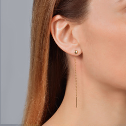 INFANTA Серьги-протяжки Lente 75 позолота