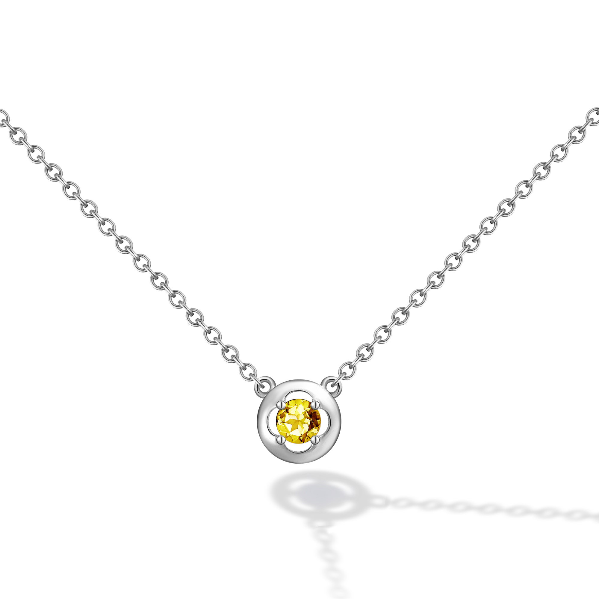 INFANTA Чокер Principessa Cerchio с цитрином в серебре