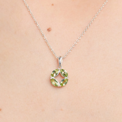 INFANTA Кулон Маркизы Principessa Marchese с хризолитами в серебре