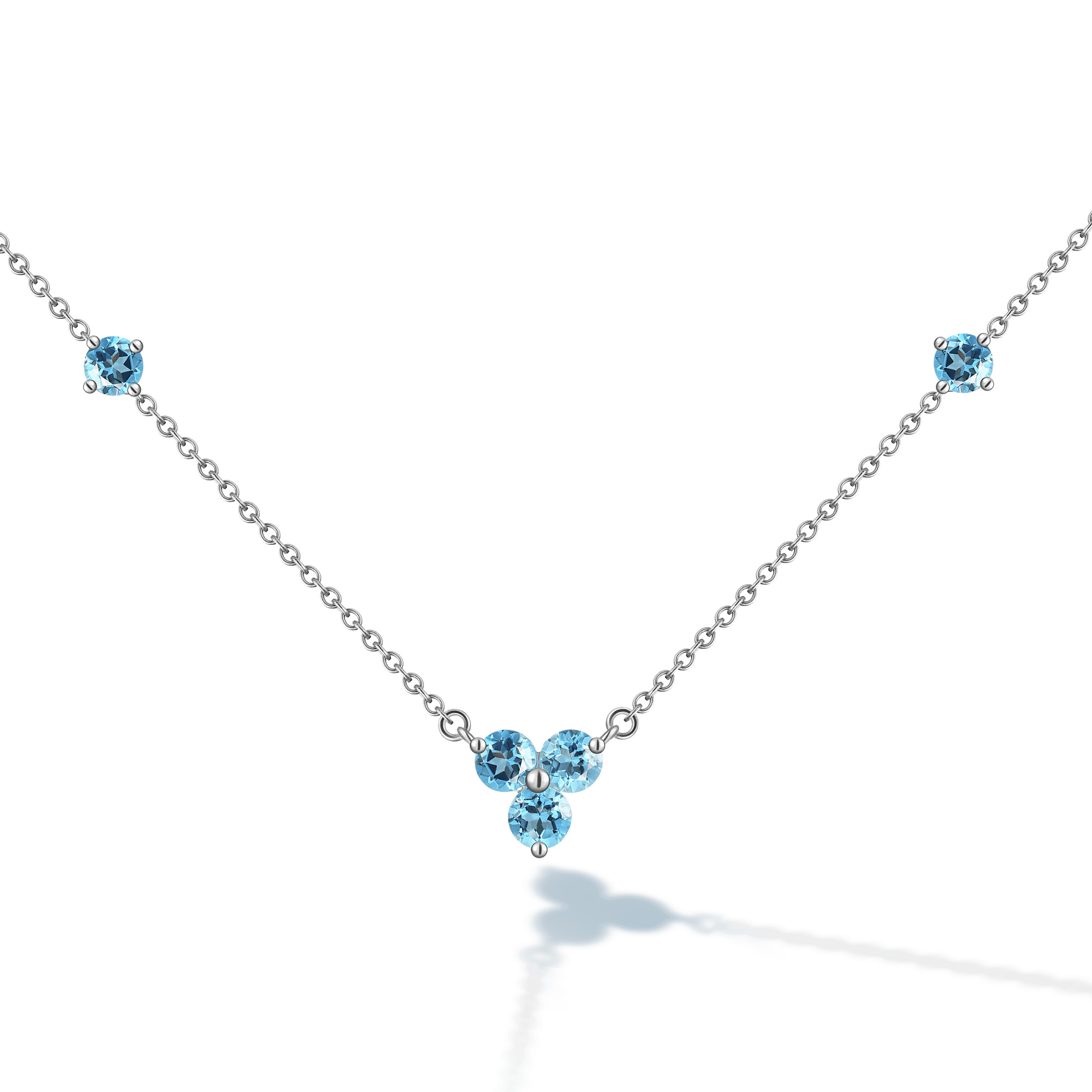 INFANTA Чокер Principessa Trifoglio piccolo с топазами в серебре