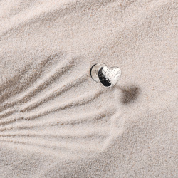 INFANTA Моносерьга-пусет Sasso Сердце серебро