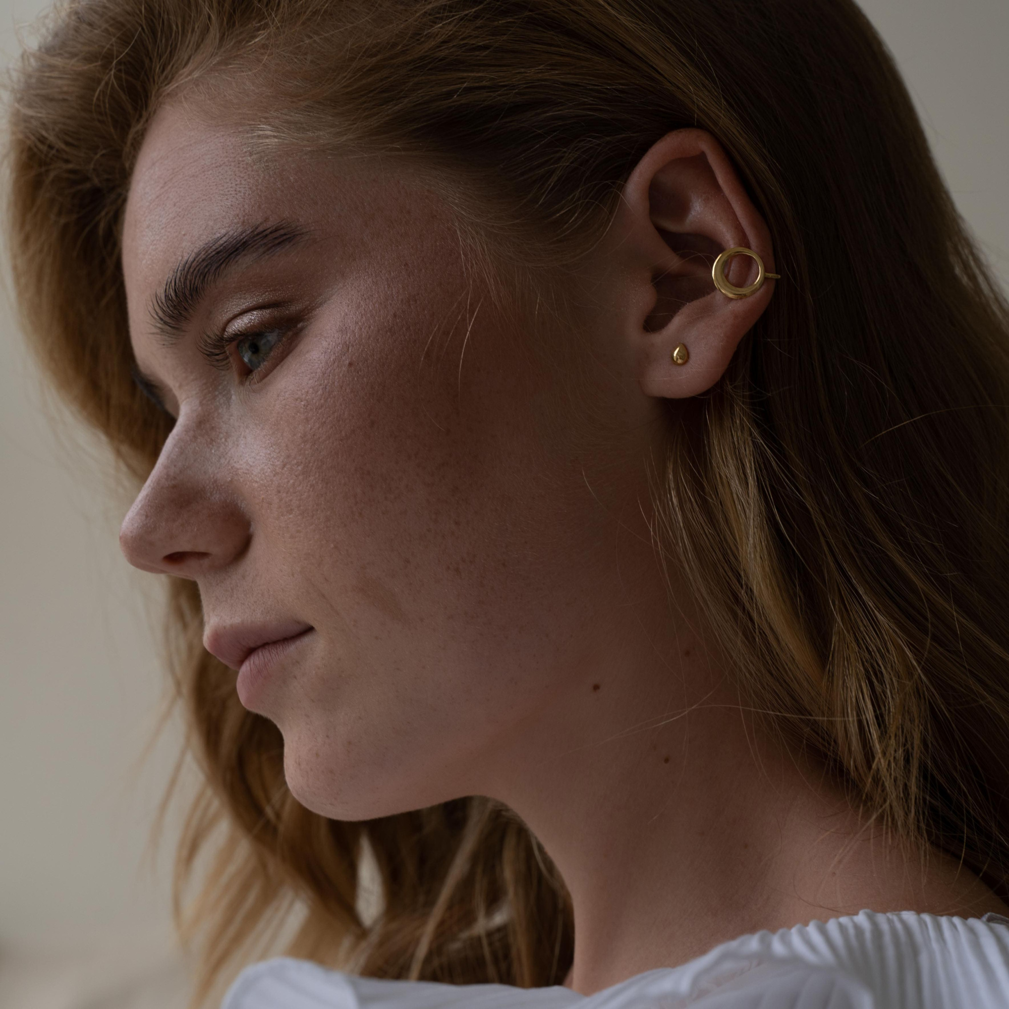 INFANTA Моносерьга пусет Grano позолота