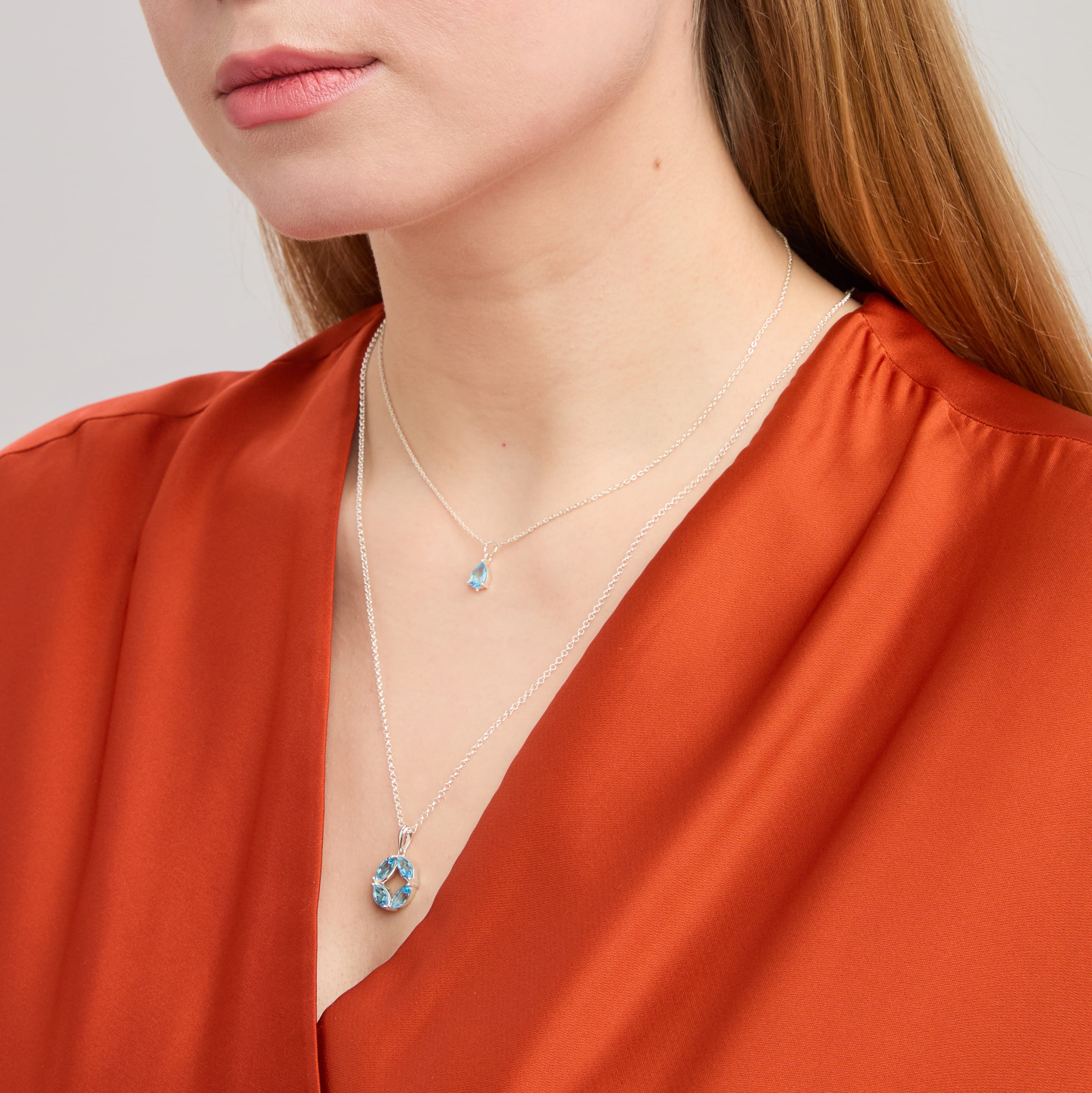 INFANTA Кулон Principessa Marchese Grande с топазами в серебре