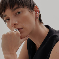 INFANTA Моносерьга Aureola серебро