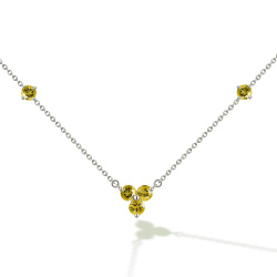 INFANTA Чокер Principessa Trifoglio piccolo с цитринами в серебре