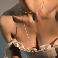 MS. MARBLE подвеска Mantra жемчуг позолота