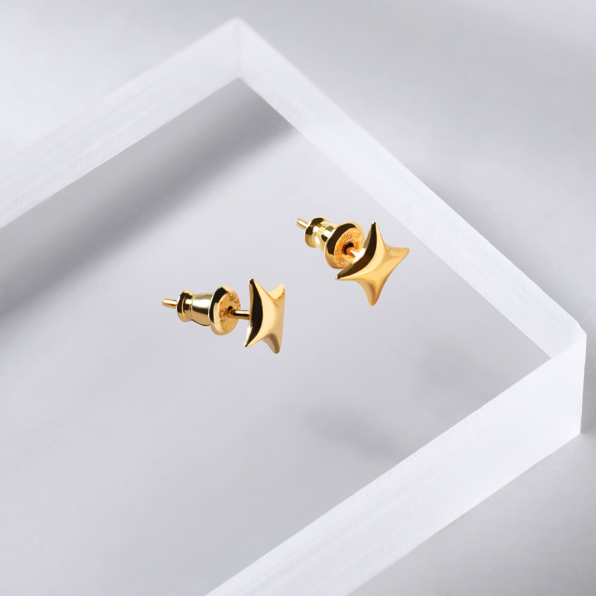 INFANTA Серьги гвоздики Stella granda позолота