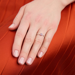 INFANTA Кольцо Principessa Punto с аметистом в серебре