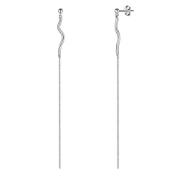 MS. MARBLE серьги Flow серебро