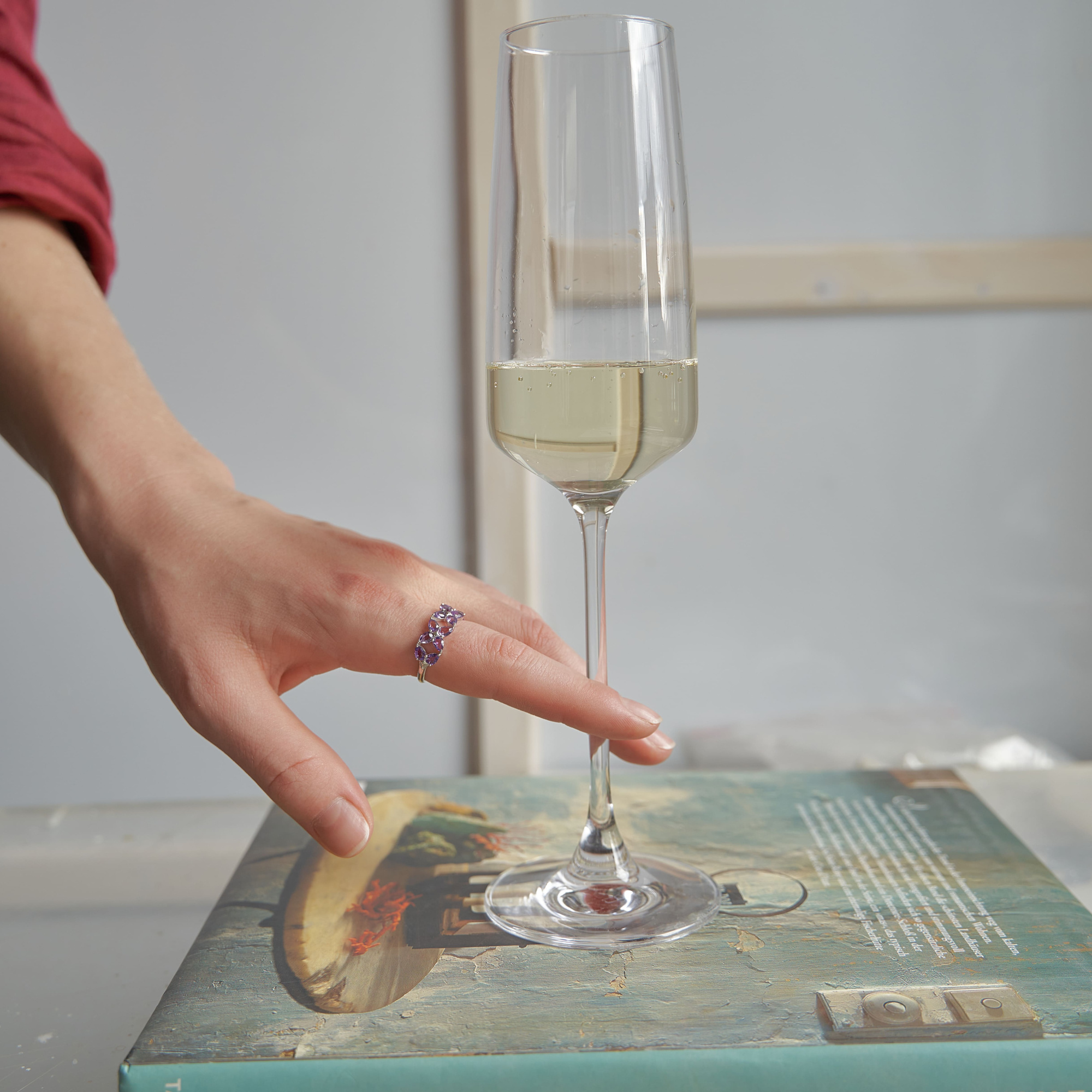 INFANTA Кольцо Principessa Lusso с россыпью аметистов