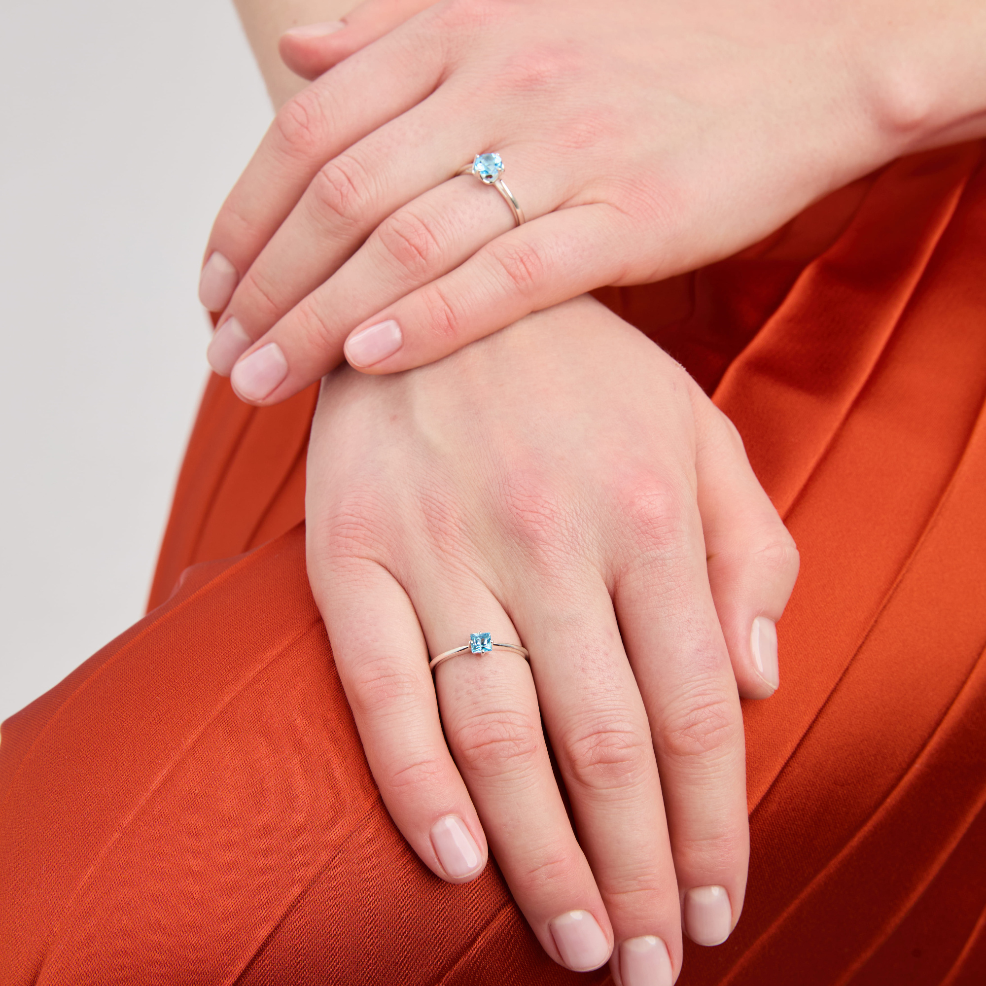 INFANTA Кольцо Principessa Punto с топазом в серебре