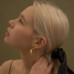 MS. MARBLE серьги Virtue позолота