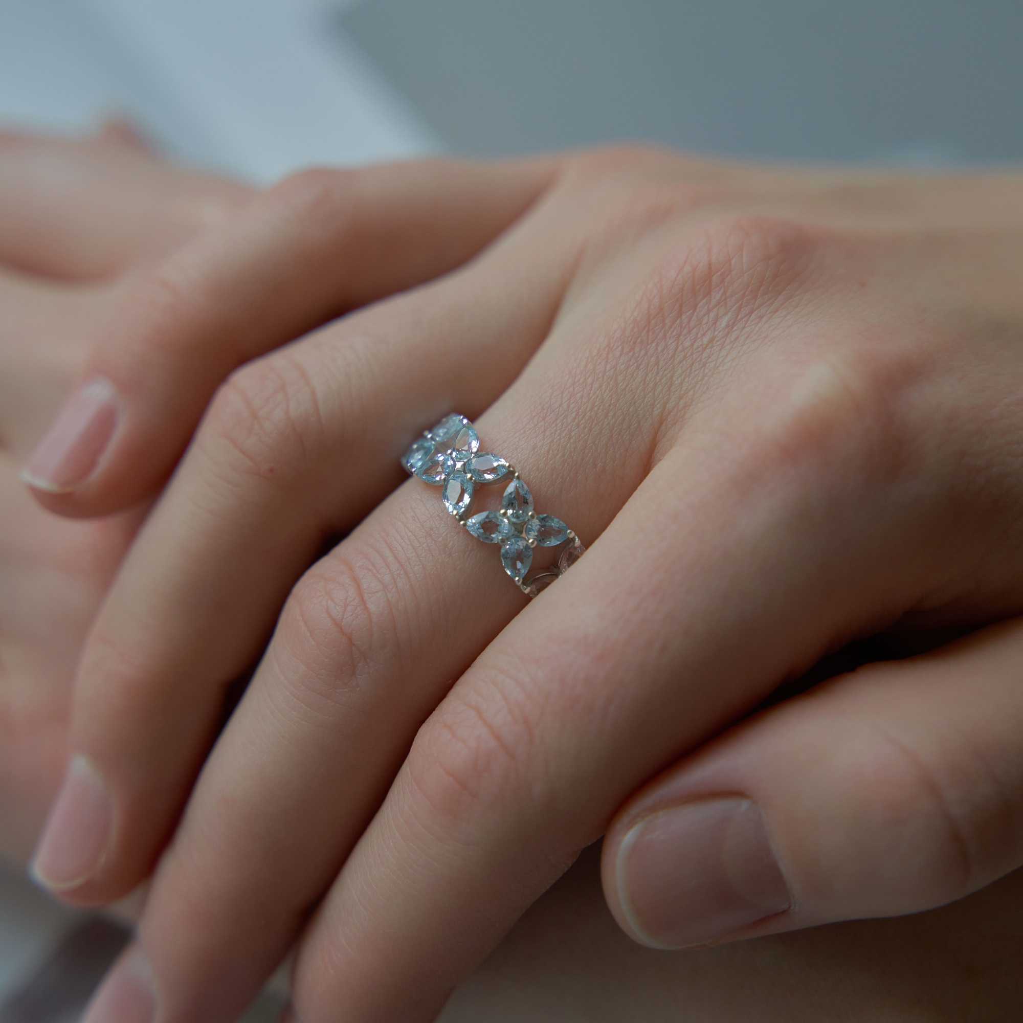 INFANTA Кольцо Principessa Lusso с россыпью топазов