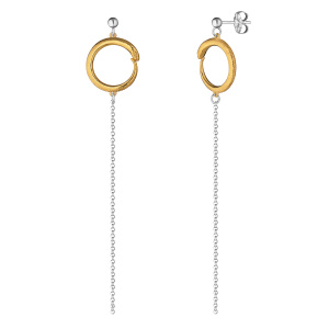 MS. MARBLE серьги Meditation long позолота