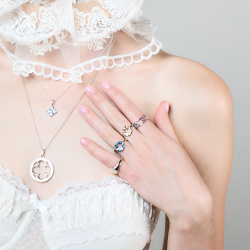 INFANTA Кольцо Principessa Marchesa с топазами в серебре