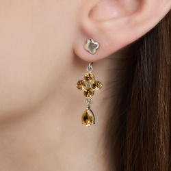 INFANTA Джекет для пусет Principessa Quadrifoglio e pera с цитринами в серебре