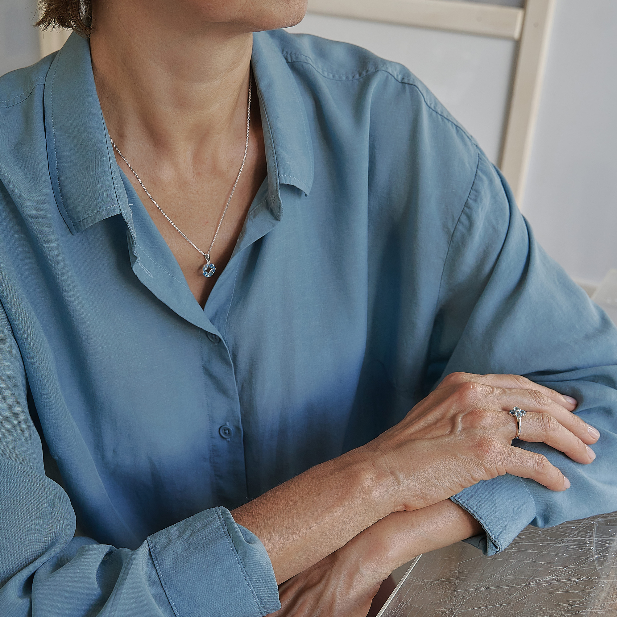 INFANTA Кулон Маркизы Principessa Marchese с топазами в серебре