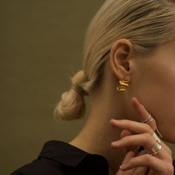 MS. MARBLE серьги Kindness позолота