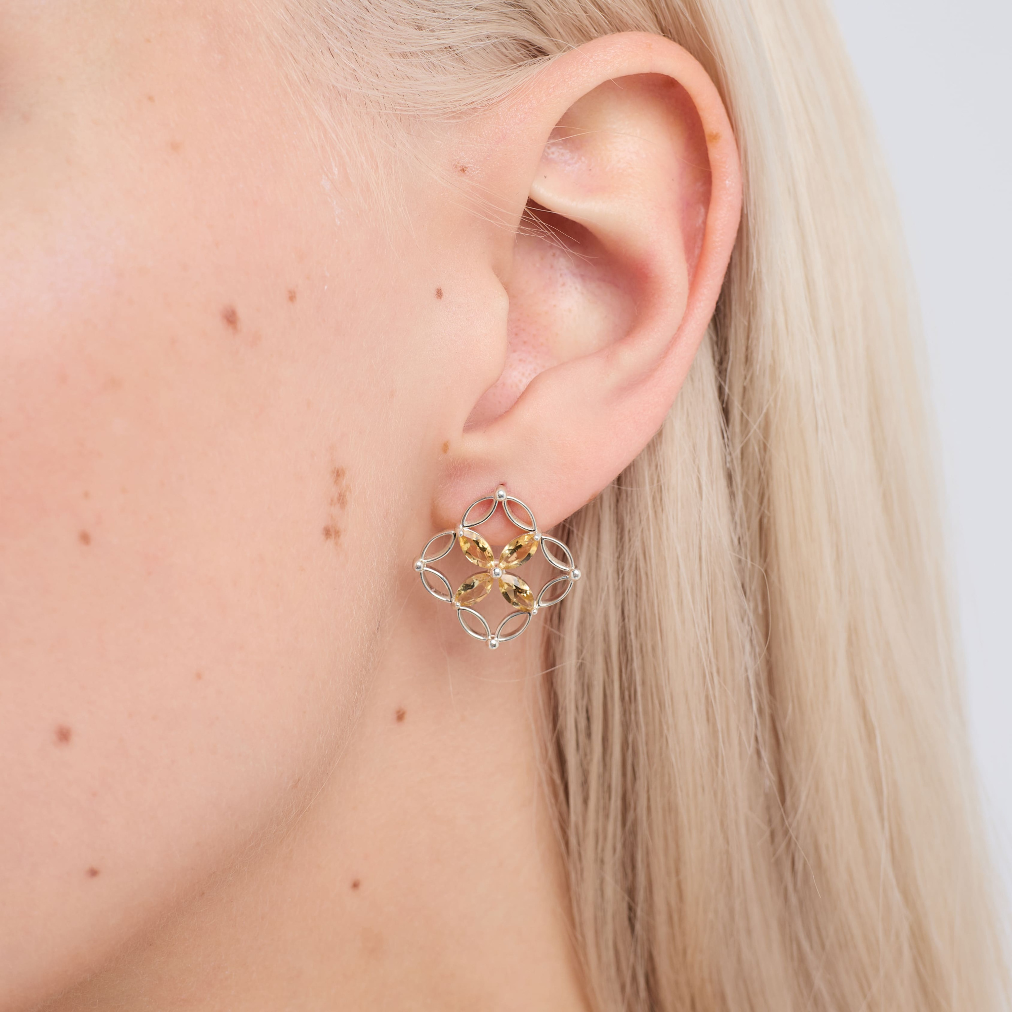 INFANTA Серьги Principessa Marchese с цитринами в серебре