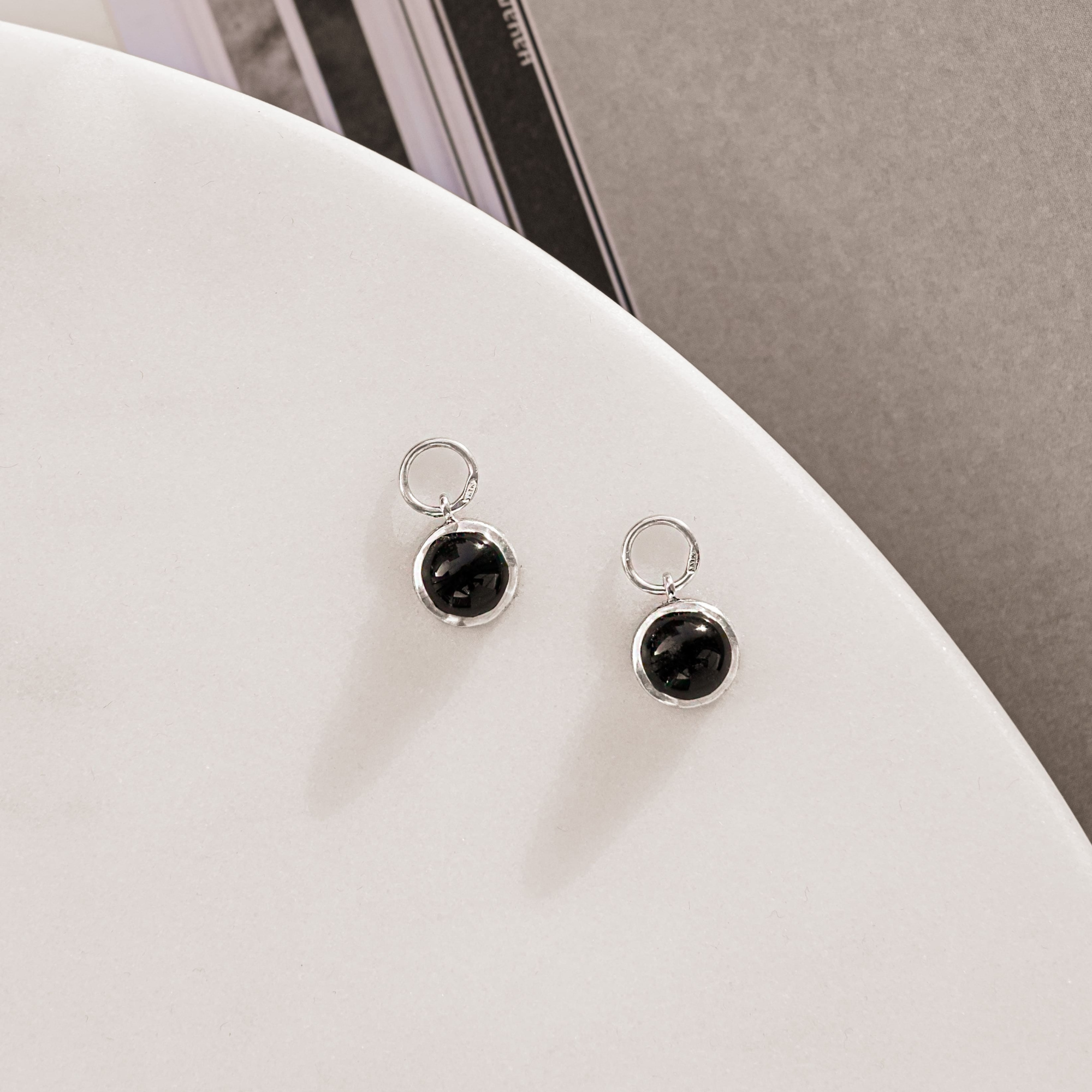 EKATERINA TOLSTAYA Подвесы на серьги с черным агатом