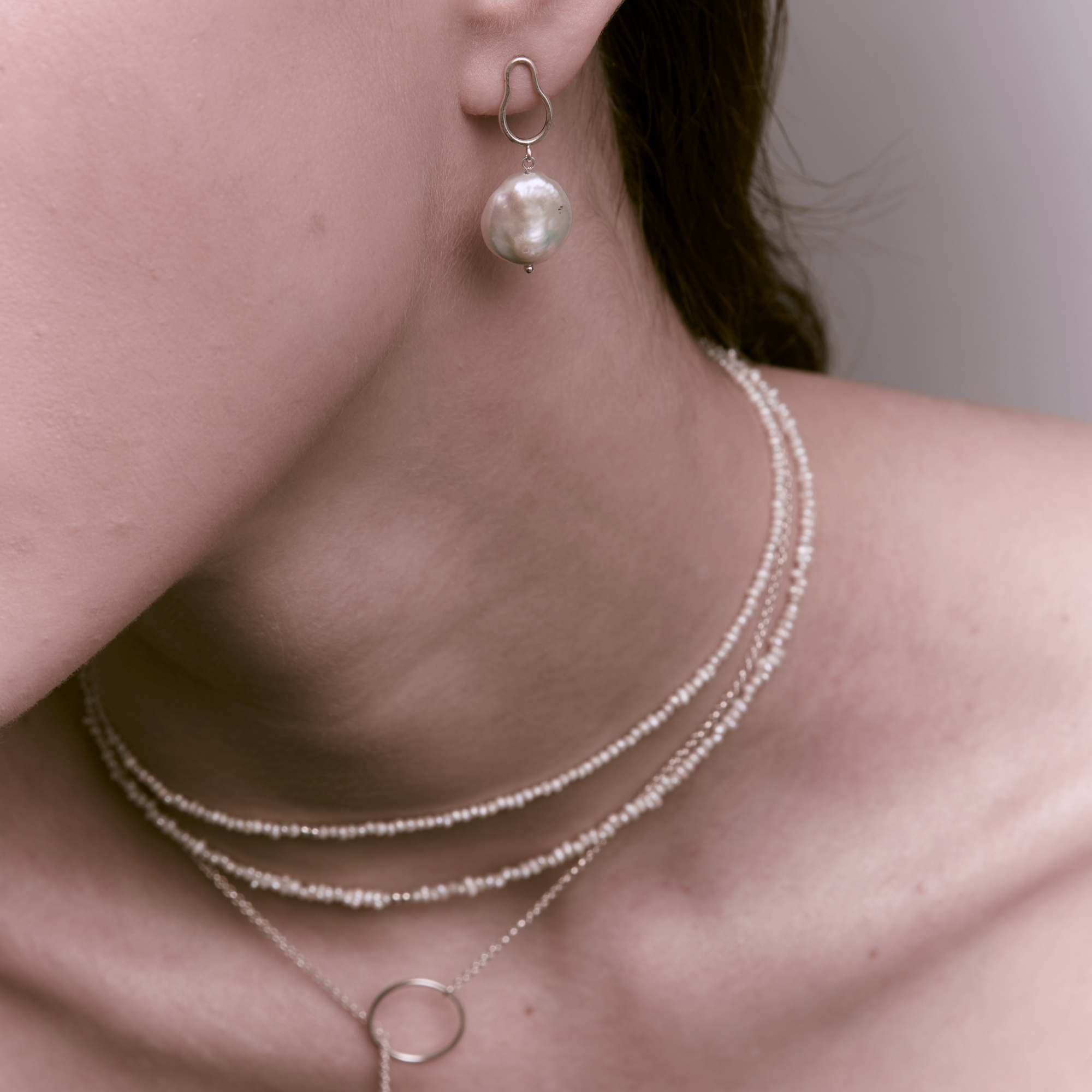 MS. MARBLE серьги Geniality серебро