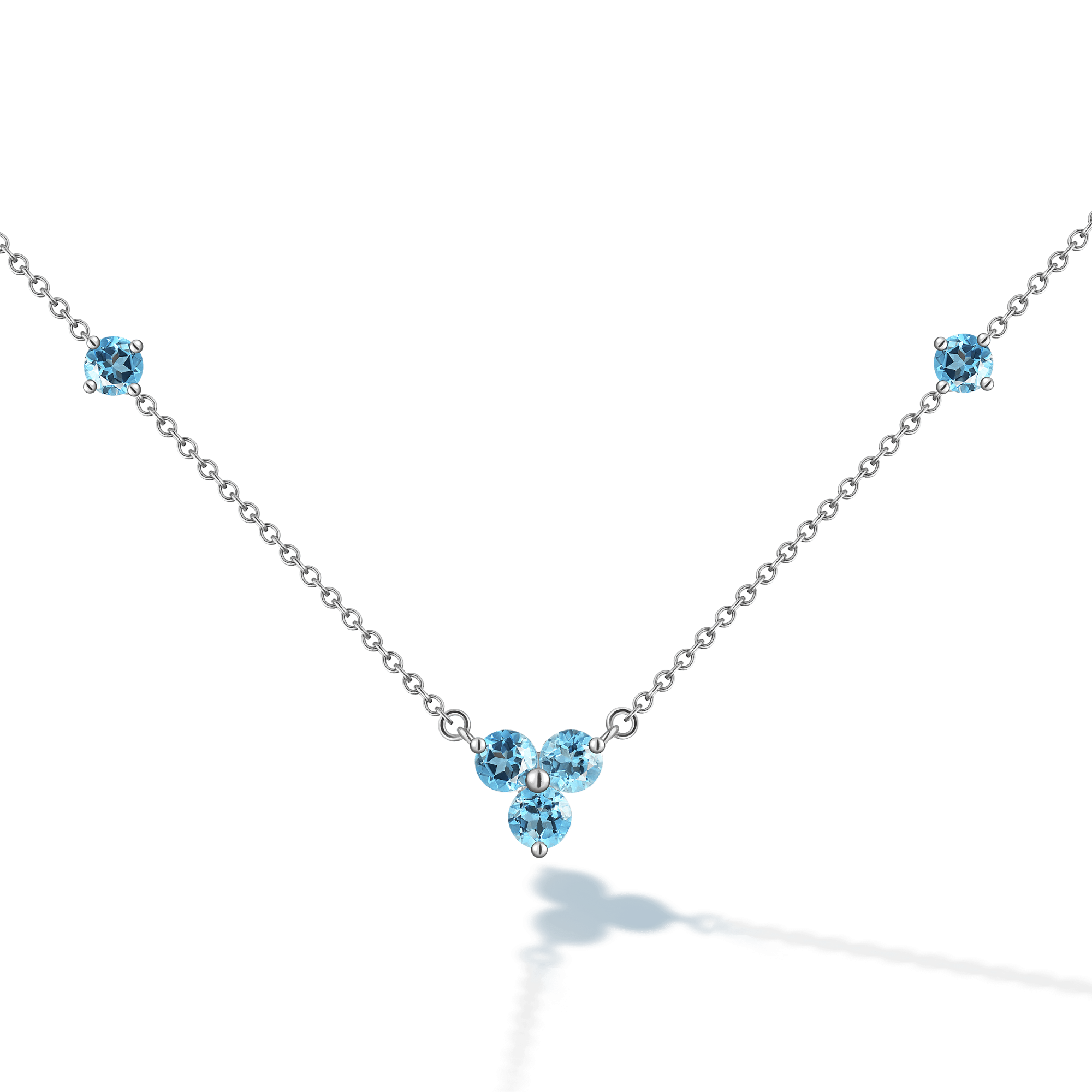 INFANTA Чокер Principessa Trifoglio piccolo с топазами в серебре