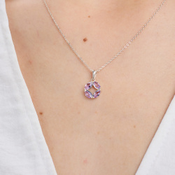 INFANTA Кулон Маркизы Principessa Marchese с аметистами в серебре