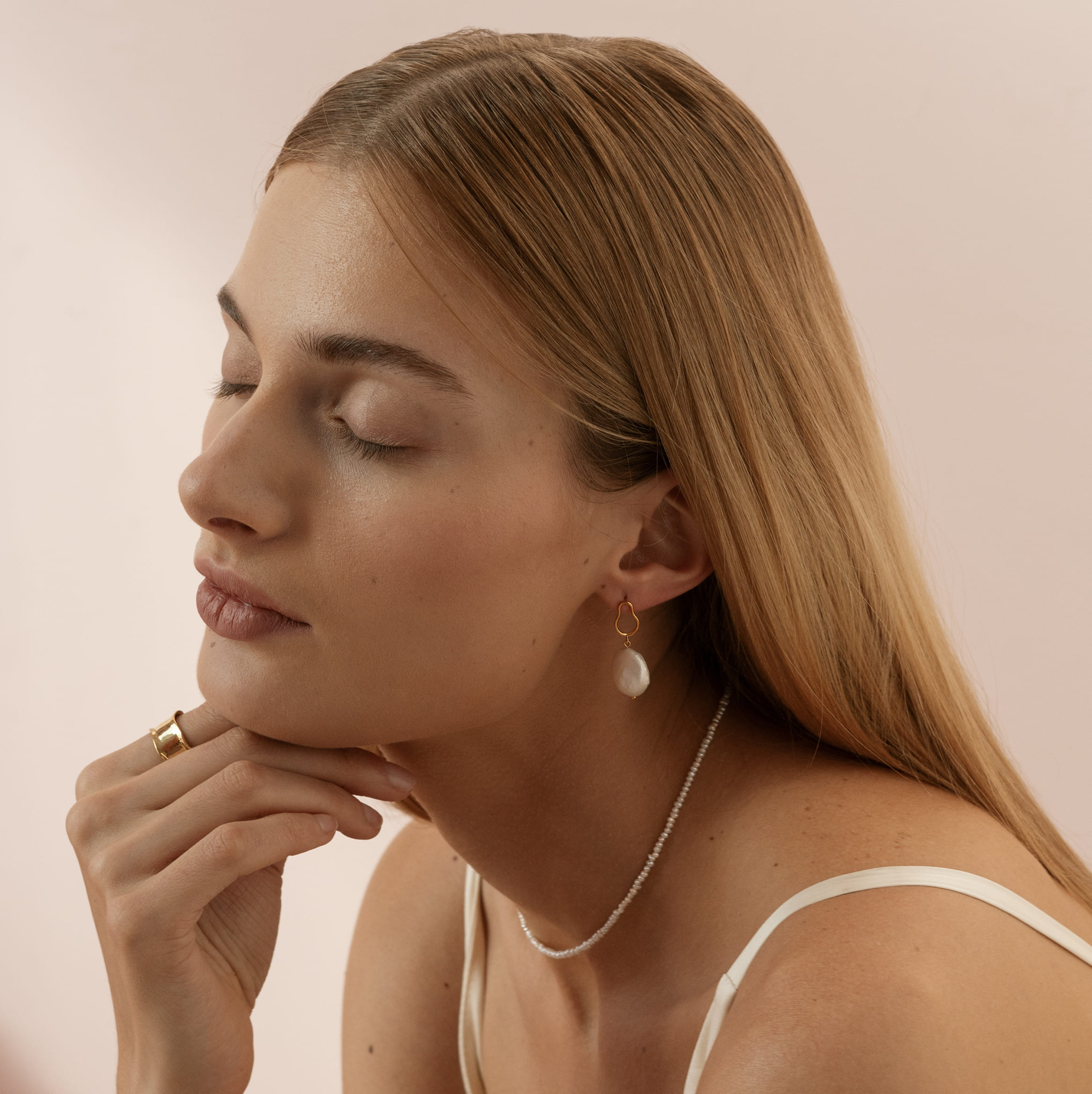 MS. MARBLE серьги Geniality позолота