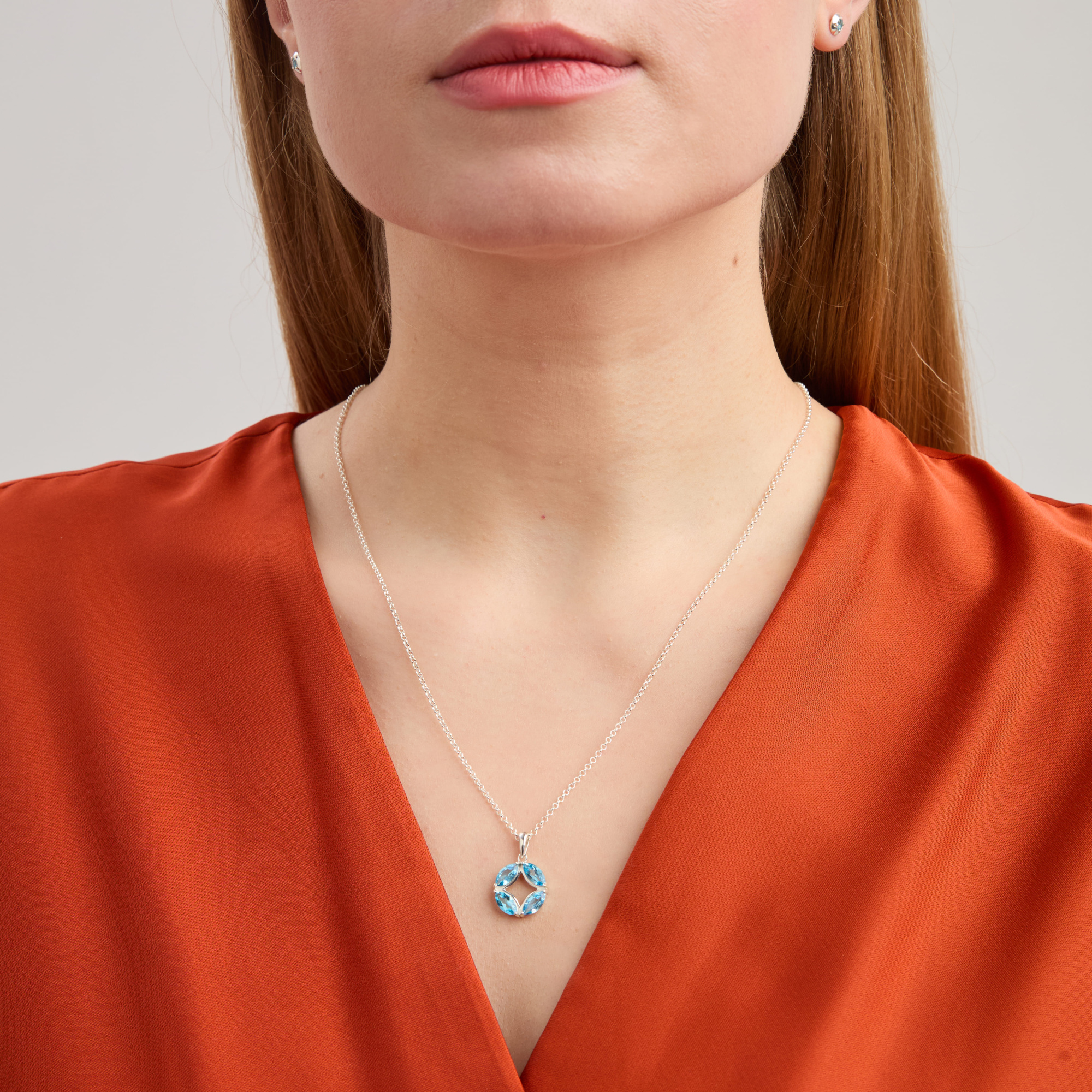 INFANTA Кулон Principessa Marchese Grande с топазами в серебре