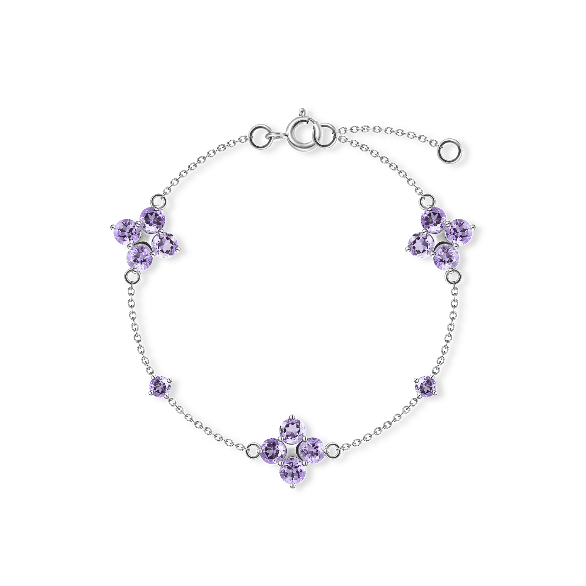 INFANTA Браслет Principessa Quadrifoglio с аметистами