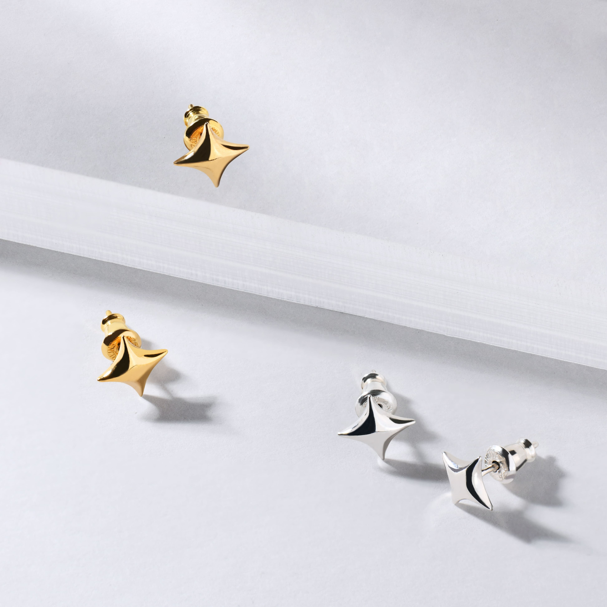 INFANTA Серьги гвоздики Stella granda серебро