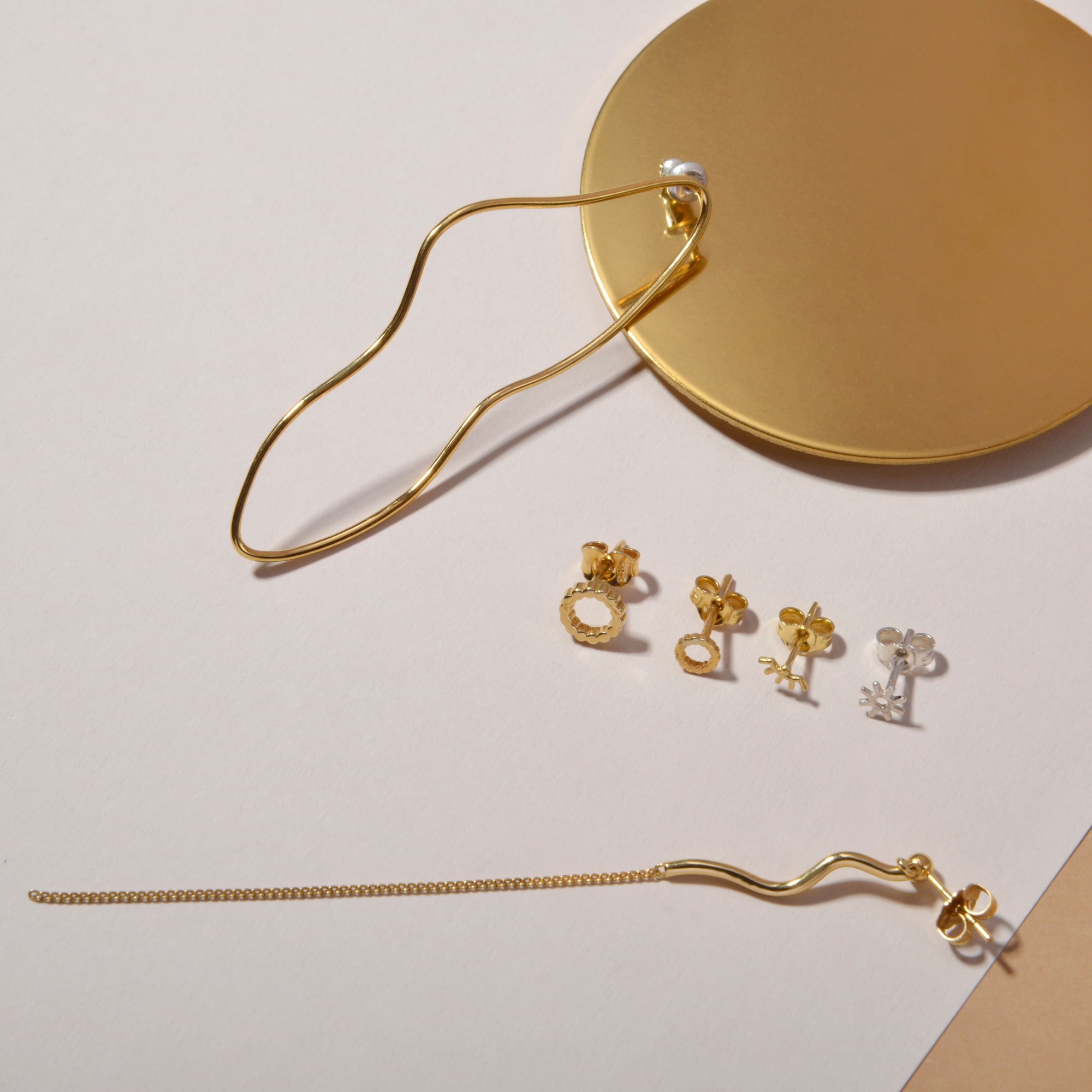 MS. MARBLE серьги Empathy closed позолота