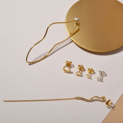 MS. MARBLE серьги Empathy closed позолота