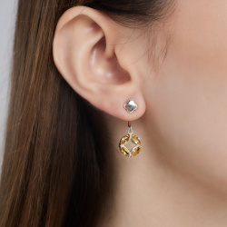 INFANTA Джекет для пусет малый Principessa для серег с цитринами маркиз в серебре