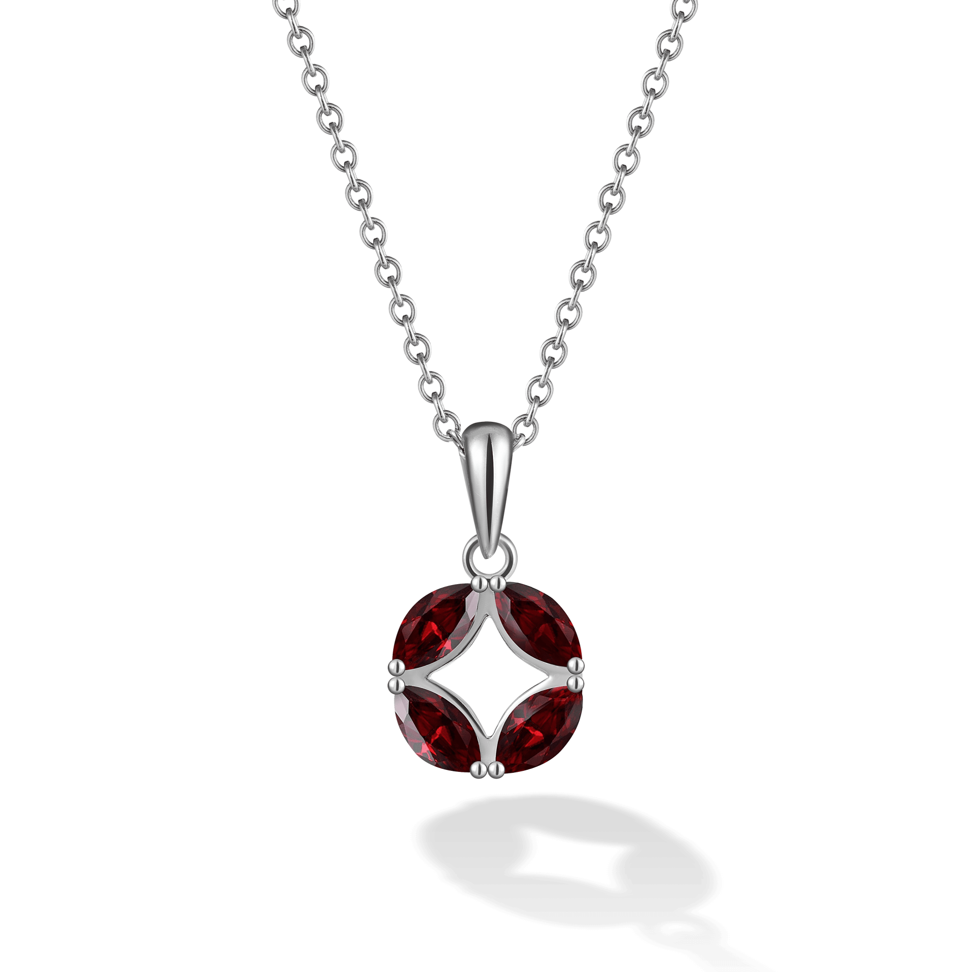 INFANTA Кулон Маркизы Principessa Marchese с гранатами в серебре