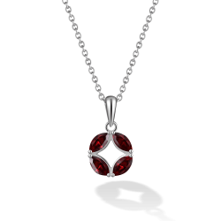 INFANTA Кулон Маркизы Principessa Marchese с гранатами в серебре