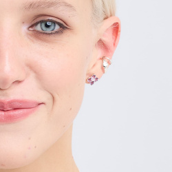 INFANTA Пусеты Principessa Quadrifoglio с аметистами в серебре