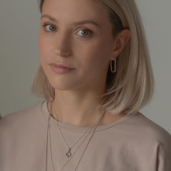 INFANTA Серьги овальные Base 8 на 24 серебро