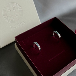 INFANTA Серьги-полукольца Traccia дорожка с цитринами