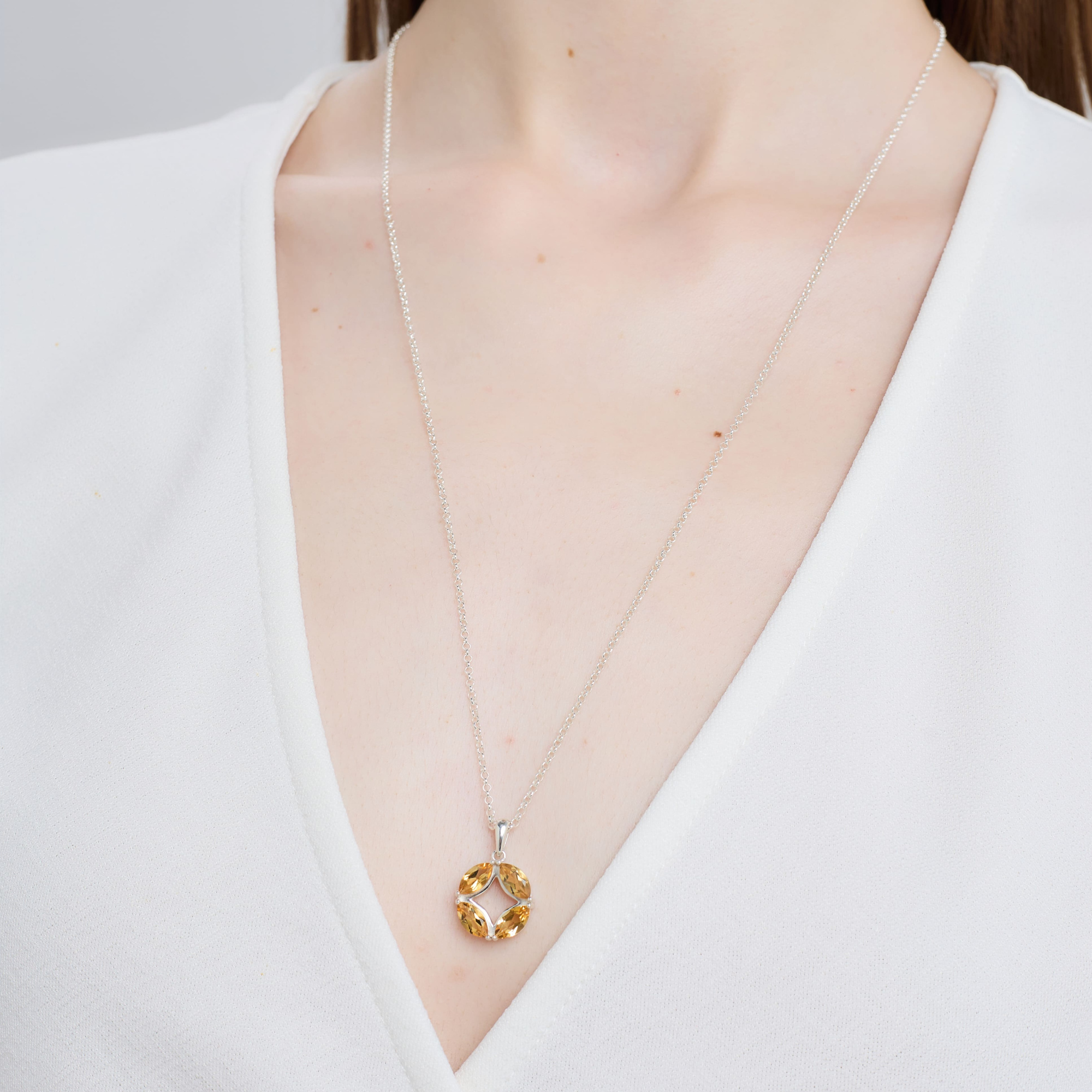 INFANTA Кулон Principessa Marchese Grande с цитринами в серебре