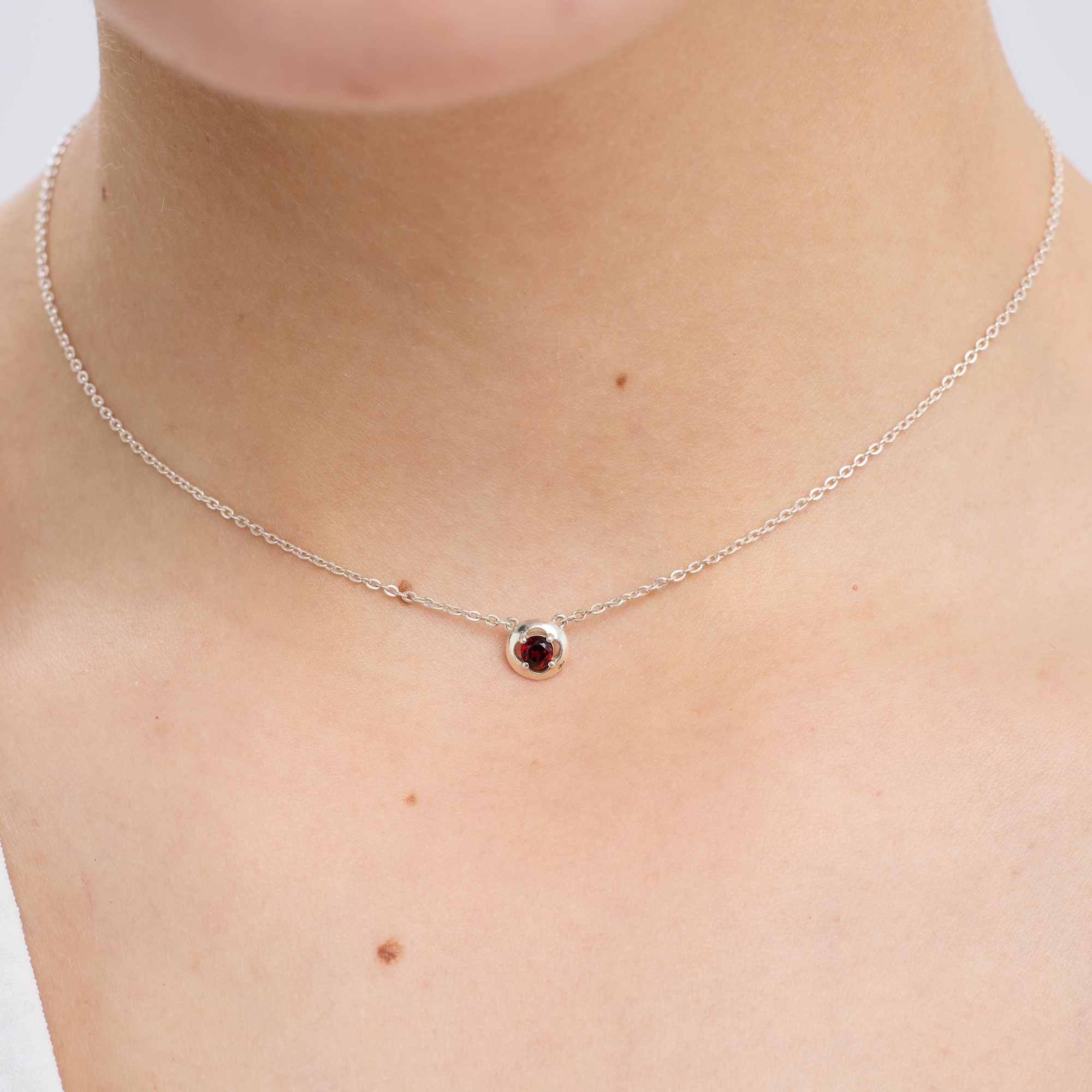 INFANTA Чокер Principessa Cerchio с гранатом в серебре