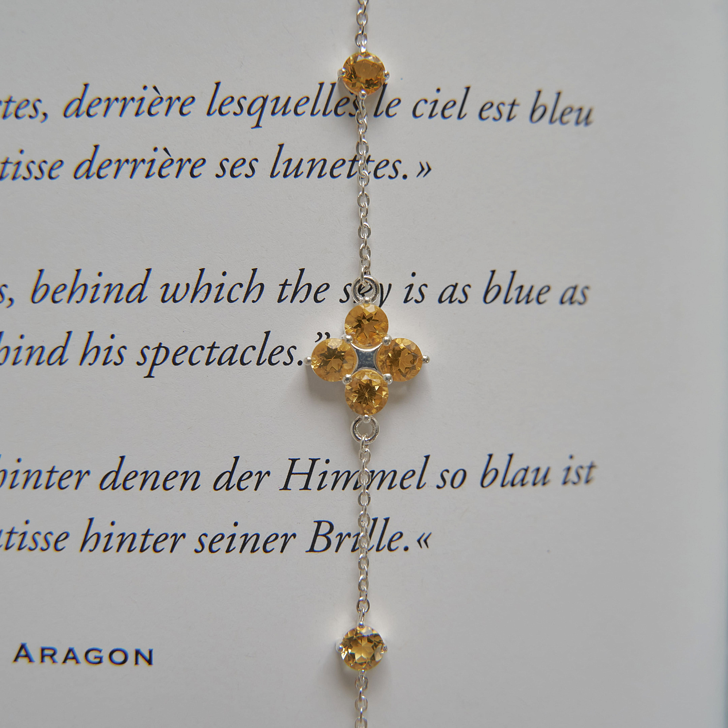 Комплект украшений в подарок. Цитрин